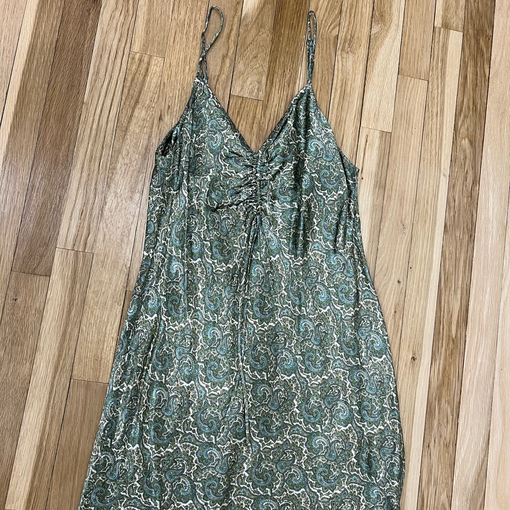 Zara Paisley Satin Dress
